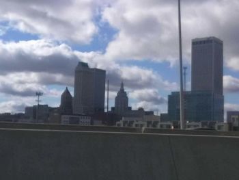 Buildings against sky in city