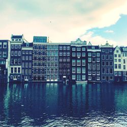 Reflection of buildings in water