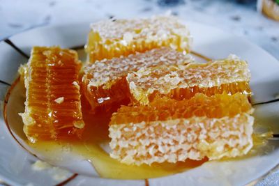 Close-up of cake in plate