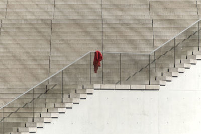 Low angle view of red steps