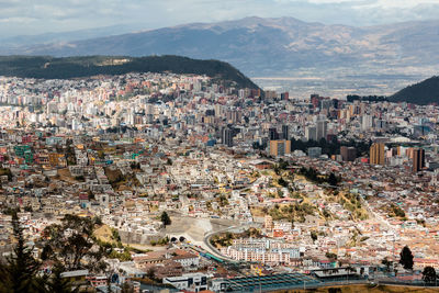 High angle view of cityscape