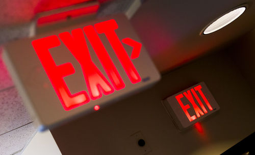 Close-up of illuminated text