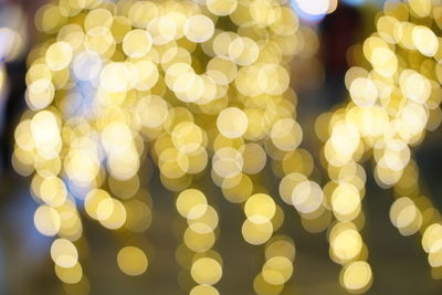 Defocused image of illuminated christmas lights