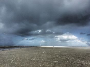 Storm clouds over land