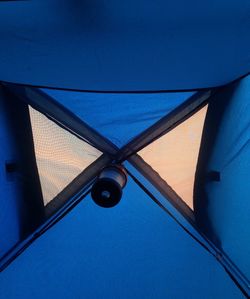 Low angle view of built structure against blue sky