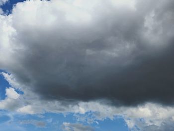 Low angle view of storm clouds in sky