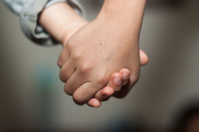 Close-up of baby hand