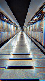 View of empty subway tunnel