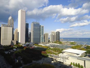 Elevated view of millennium park