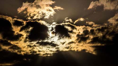 Low angle view of cloudy sky