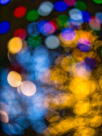 Defocused image of illuminated lights