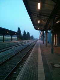 Railroad station platform
