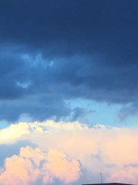 Low angle view of cloudy sky