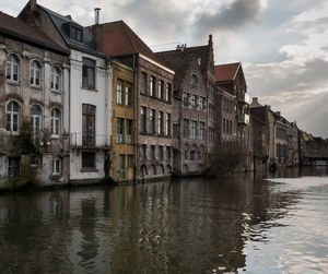 Canal passing through city