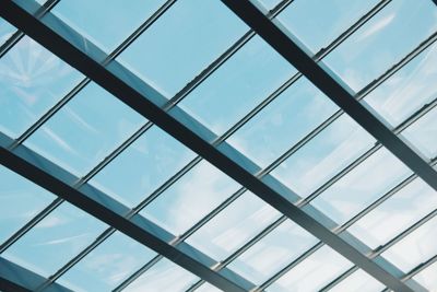 Low angle view of skylight