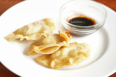 Gun mandu, korean dumplings. it can be steamed, boiled, pan fried, or deep fried.