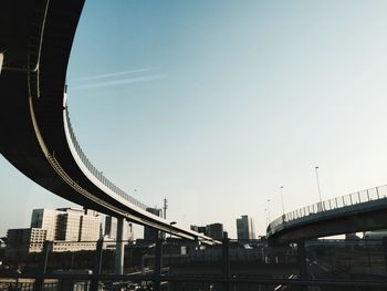 Low angle view of bridge against sky