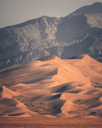 Scenic view of desert against sky