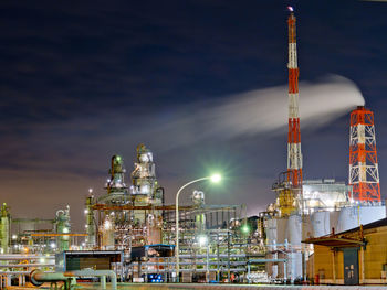 Night view of a factory