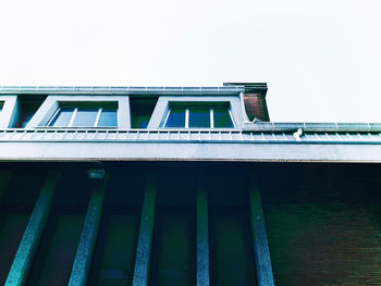 Low angle view of building against clear sky