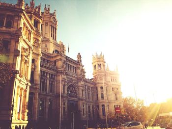 Low angle view of historical building