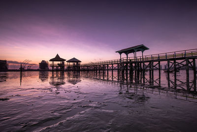 Kenjeran beach view in surabaya, indonesia