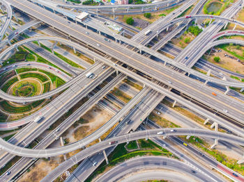 High angle view of elevated road