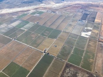 High angle view of agricultural field