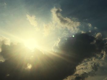 Low angle view of sky at sunset