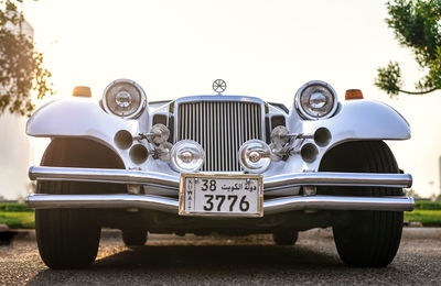 Vintage car against clear sky