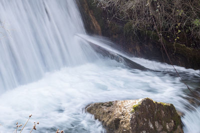 Scenic view of waterfall