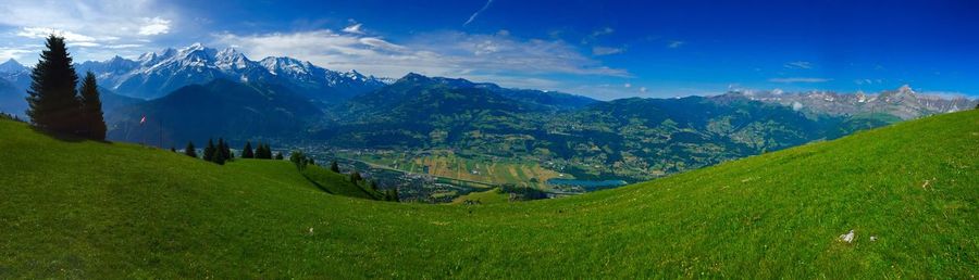 Panoramic view of landscape against sky