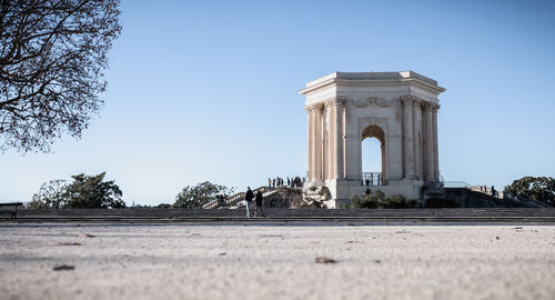 Low angle view of monument against sky