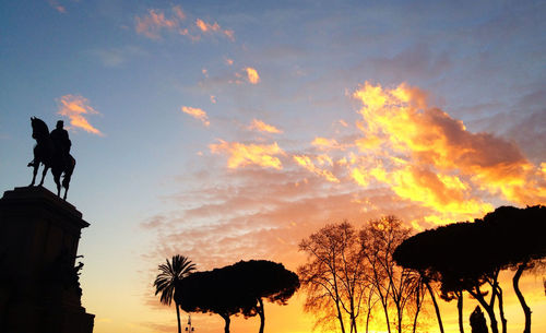 Low angle view of sky at sunset