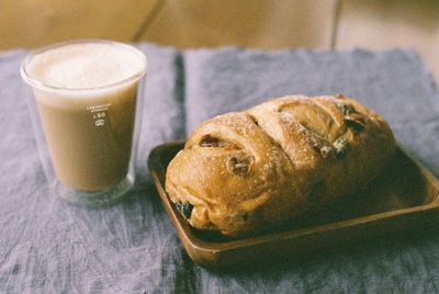 High angle view of coffee on table