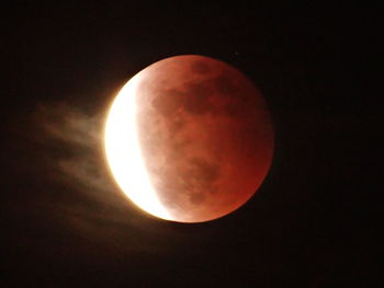 Scenic view of moon against sky at night