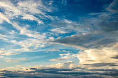 Low angle view of clouds in sky