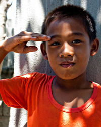 Close-up portrait of boy