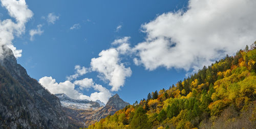 Panoramic view of mountains against sky