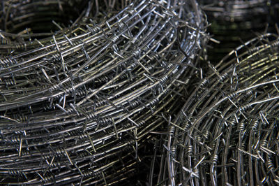 Full frame shot of metallic objects