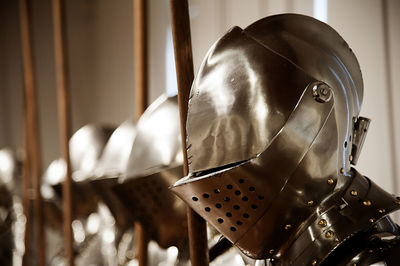 Helmets of ancient armors