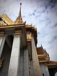 Low angle view of temple against sky