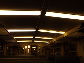 Interior of empty subway