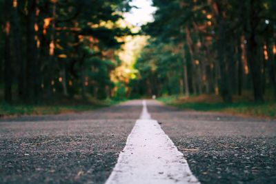 Surface level of road