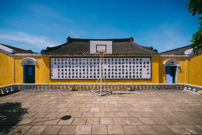 Building against blue sky