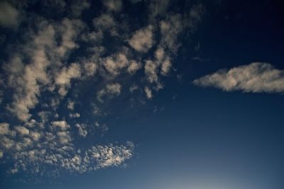 Low angle view of cloudy sky