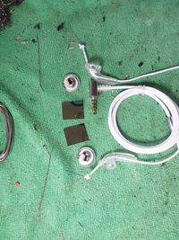 High angle view of electric fan against green background