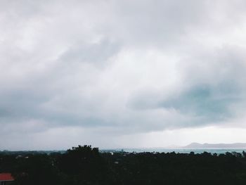 Scenic view of landscape against cloudy sky