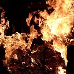 Close-up of bonfire