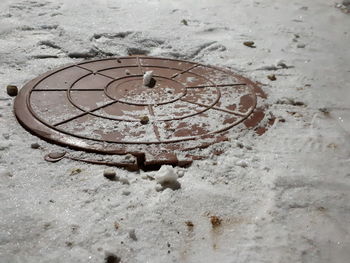Close-up of sand on beach